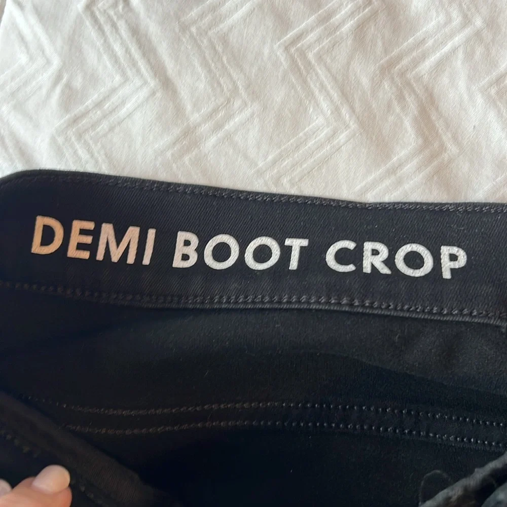 J.Crew Demi Bootcut Crop Jeans in Black - Picture 3 of 4